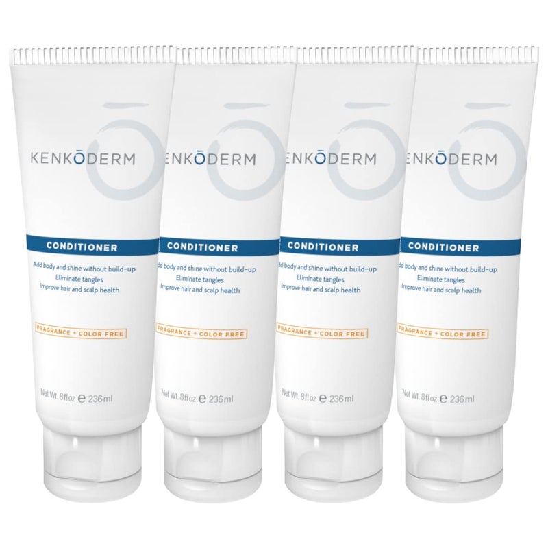 Kenkoderm Psoriasis Conditioner for Sensitive Hair  Skin with 3 Percent Salicylic Acid AntiDandruff Deep Moisturizer for Itchy or Dry Scalp Relief Color  Fragrance Free 4 8Ounce Tubes